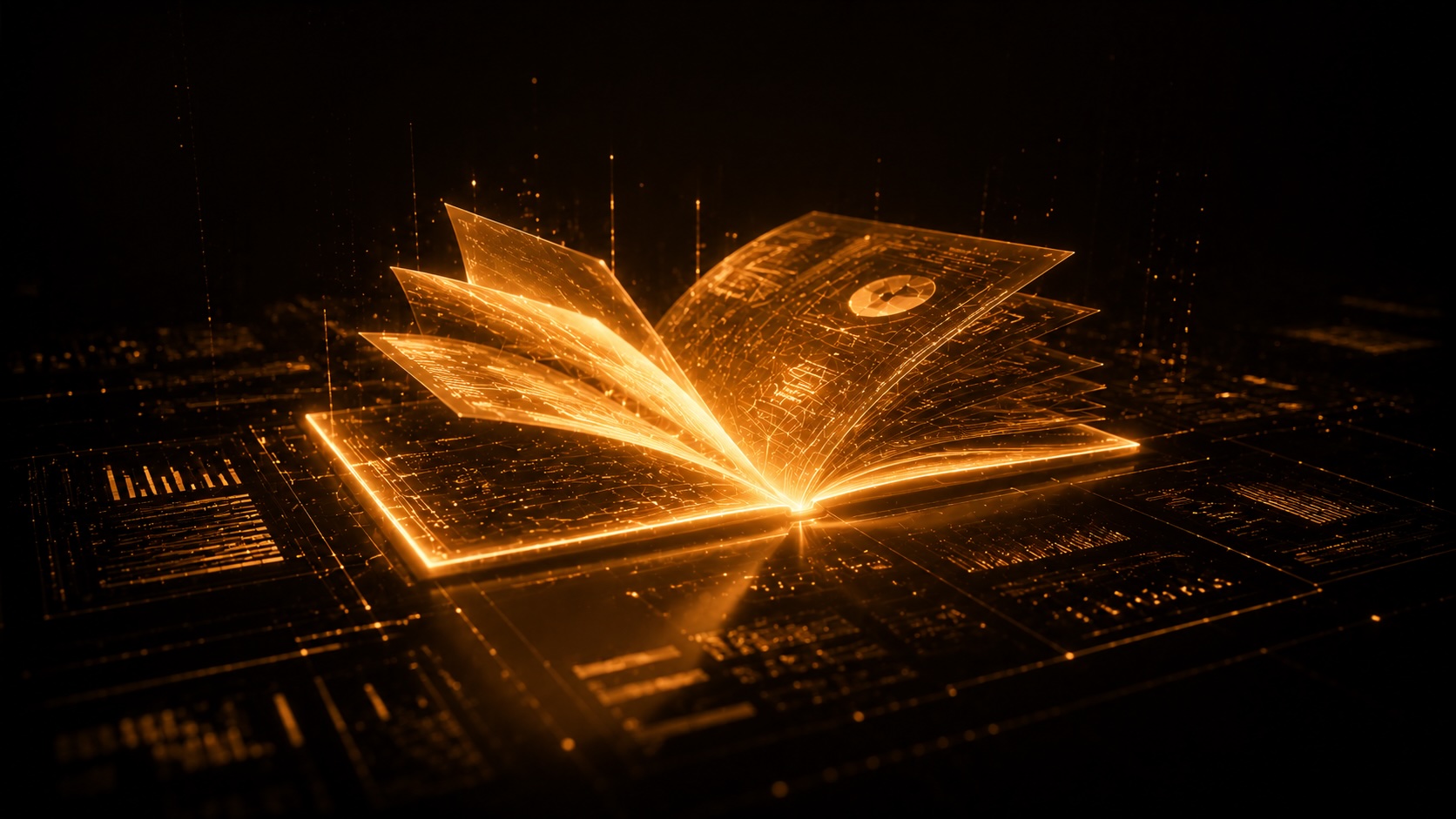 Executive reviewing strategic technology guides